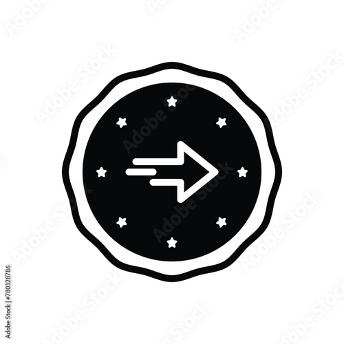 Black solid icon for right