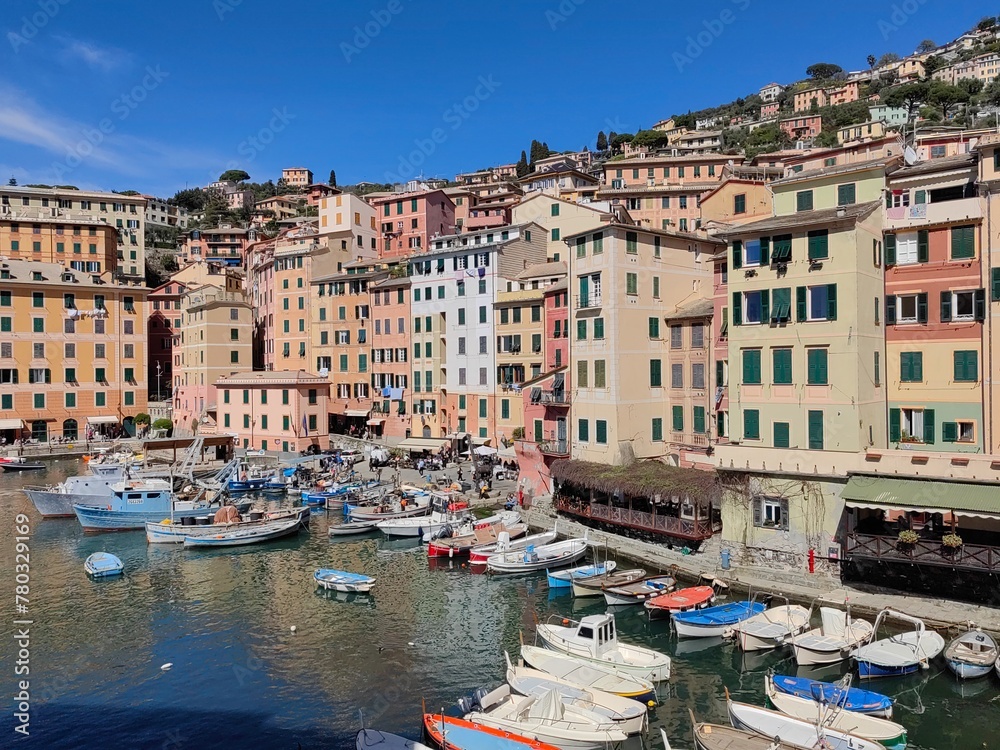 view of the old town of porto,Camogli