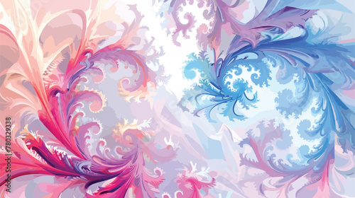 Fototapeta Naklejka Na Ścianę i Meble -  Fantasy chaotic colorful fractal pattern.