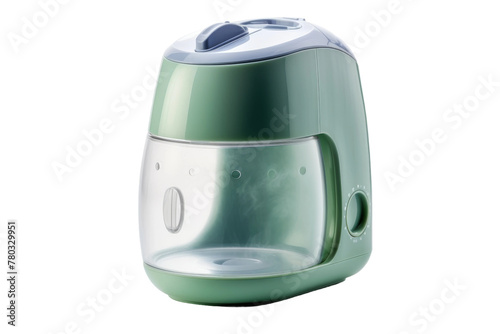 Green and White Humidifier on White Background. On a White or Clear Surface PNG Transparent Background.