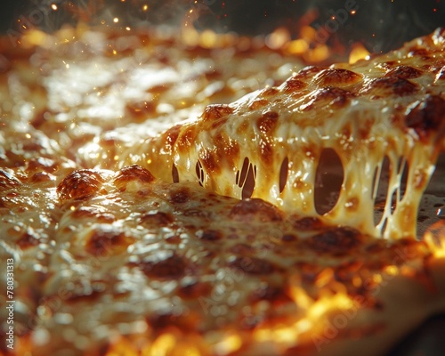 Hot pizza, oozing cheese, ambient soft glow, rich detail, close perspective, vivid texture , 8K , high-resolution, ultra HD,up32K HD photo