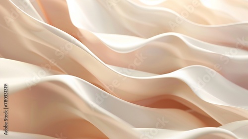 Subtle Movement: Minimalist 3D background with gently undulating glossy waves.
