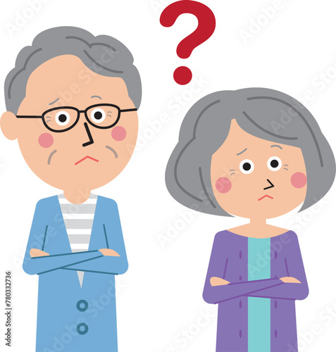 ポップな家族　困るシニアの夫婦　上半身