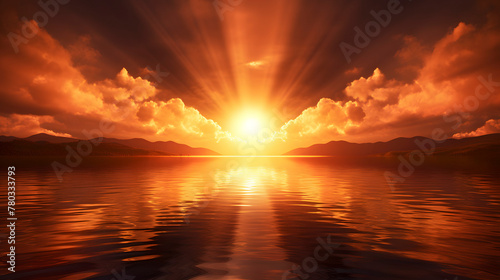 Digital sunshine sky light landscape abstract graphic poster web page PPT background © yonshan