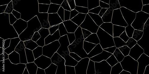 Black background gradient stroke broken glass effect vector digital art background for desktop © mr Vector