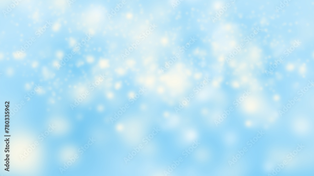 Snow Bokeh Background Light Blue Colorless