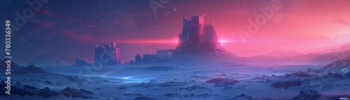 Ancient Castle Excalibur unfolds in Wind Neon Animotion photo