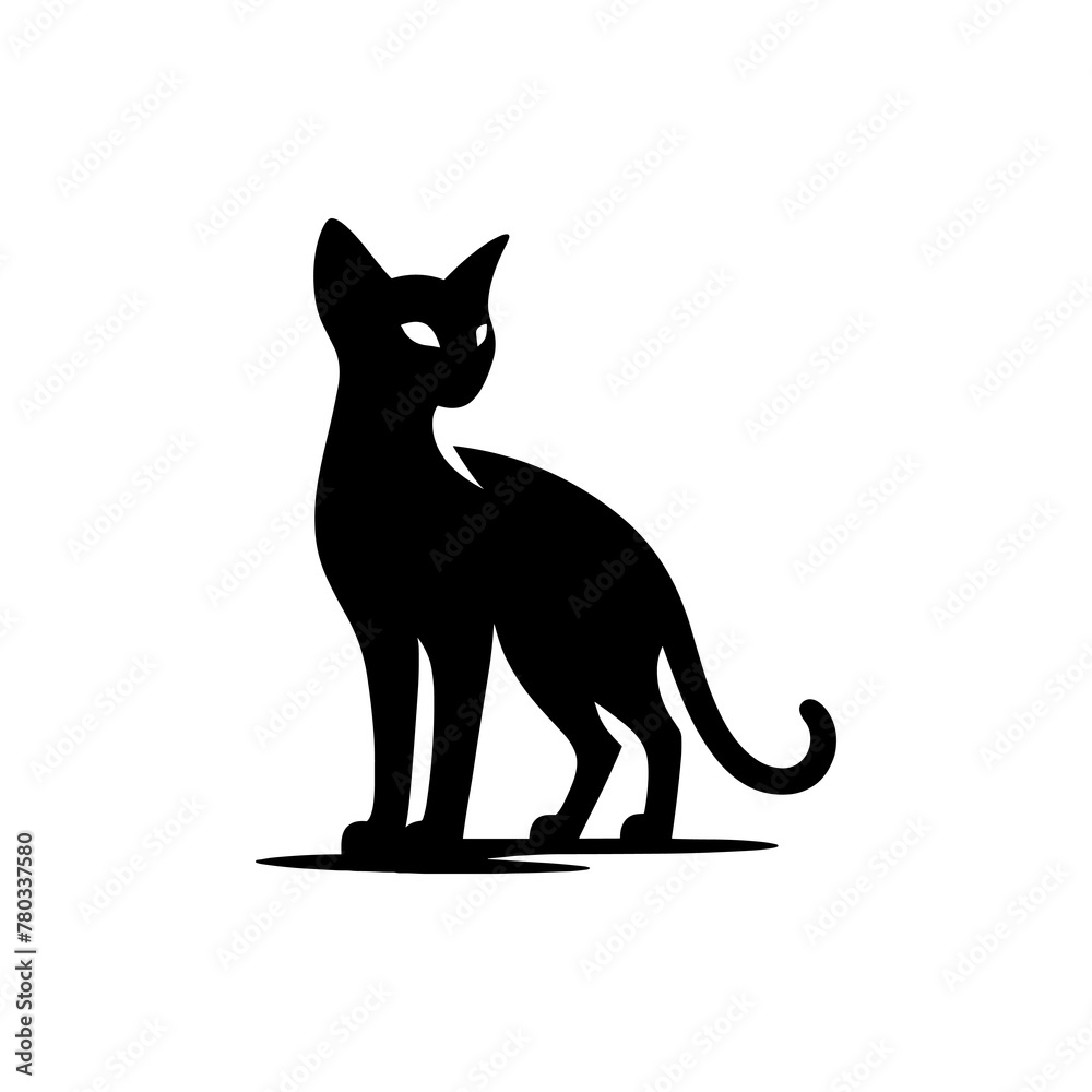 Fototapeta premium aesthetic cat logo