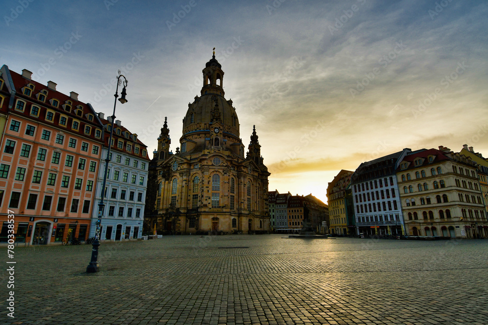 Frauenkirche Dresden Germany in morning light