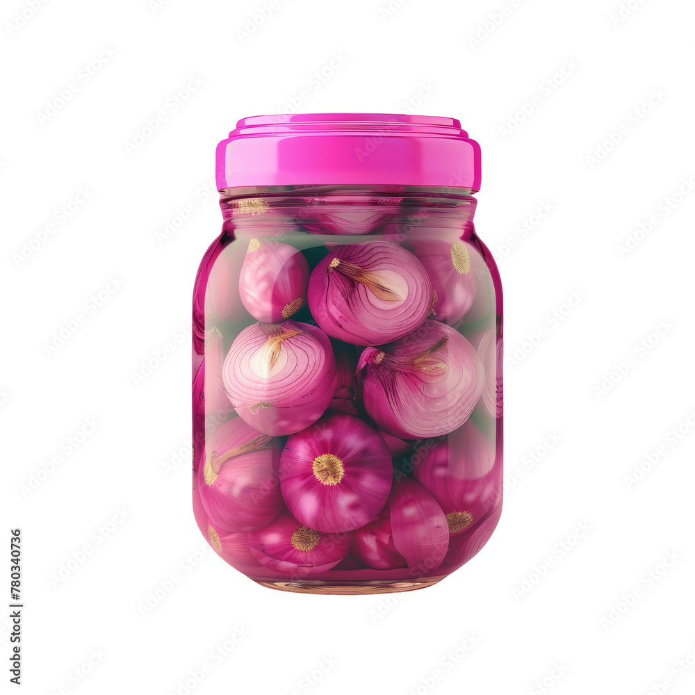 Jar of onions on Transparent Background Jar of onions on Transparent Background