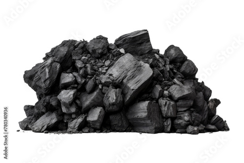 Stack of Rocks on White Background. On a White or Clear Surface PNG Transparent Background.