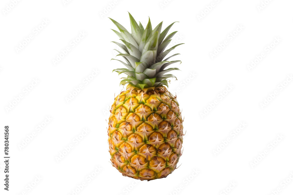 Pineapple Against White Background. On a White or Clear Surface PNG Transparent Background. Pineapple Against White Background. On a White or Clear Surface PNG Transparent Background.