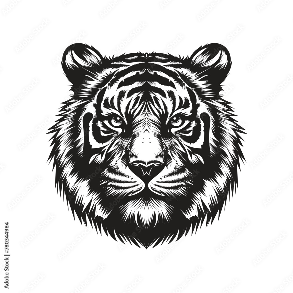 Tiger head vector illustration design white background