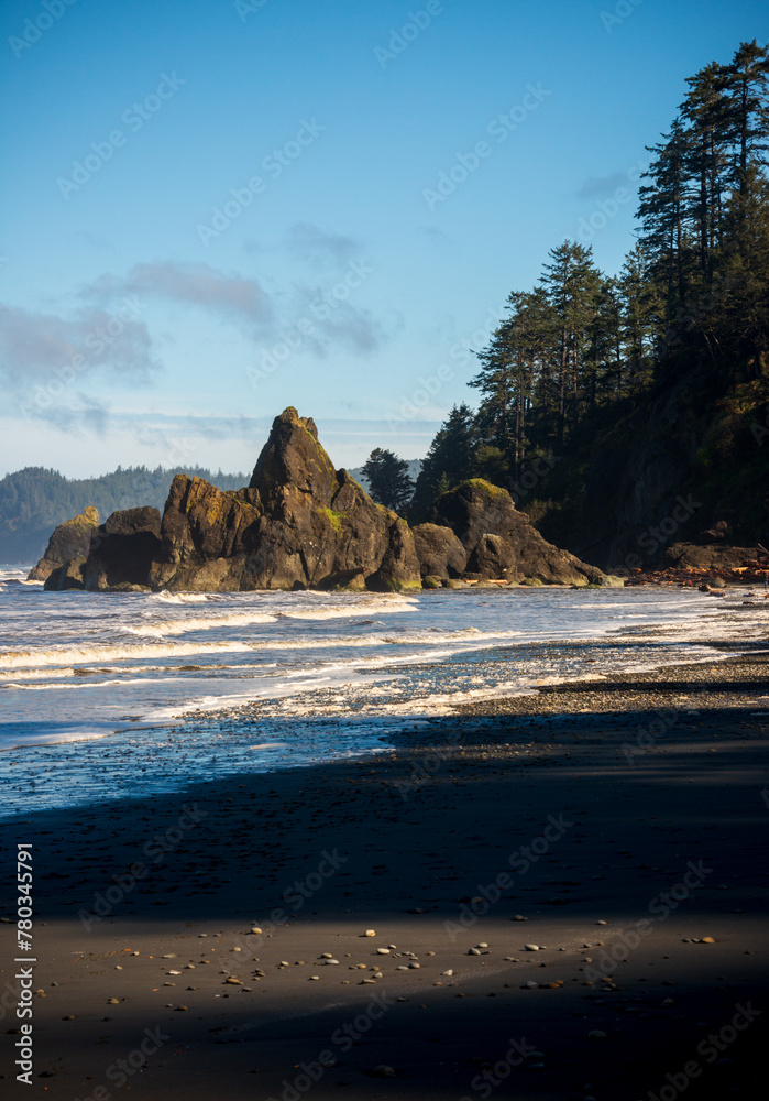 The Coastline at Ruby Beach in Olympic National Park, Washington State