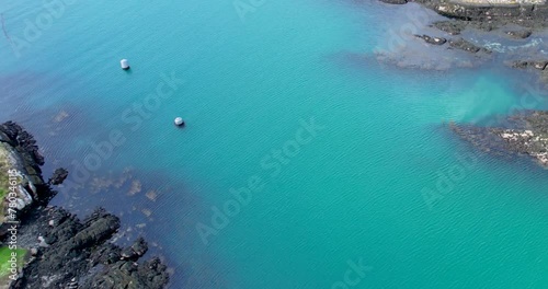 A 4 K dropping shot of the sea at Ballycovane Pier Beara Peninsula Cork Ireland photo