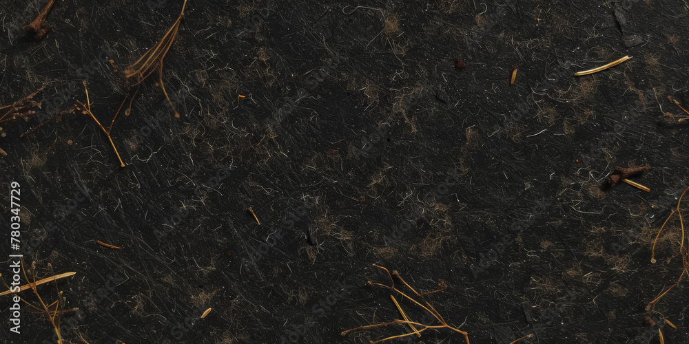 closeup texture of black paper with small twigs scattered across it,
closeup texture of black paper with small twigs scattered across it,