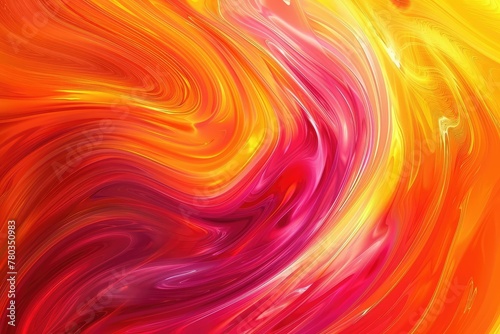 Abstract Beautiful Multicolored Elegant Background | 3d Rendering of Abstract Background with Red Orange Yellow Twisted Gradient of Colors