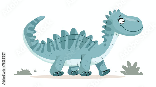 Cute dinosaur. Papasaur. Vector illustration flat vector © Hassan