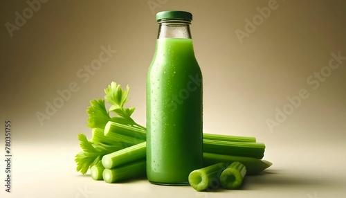 Celery juice on the background