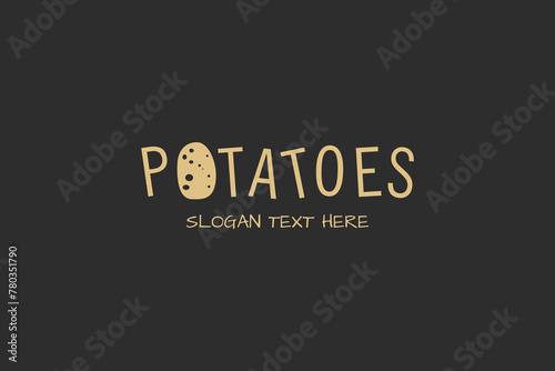 abstract of potatoes text wordmark style logo