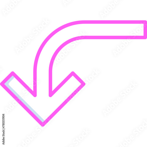 Turn Down Icon