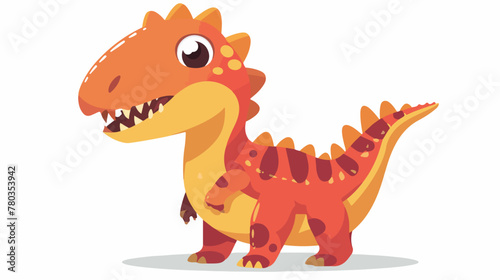 Fototapeta Naklejka Na Ścianę i Meble -  Cute little dinosaur monster. Vector cartoon illustrat