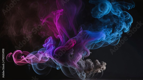 Vibrant Dance of Colors: Abstract Smoke Art