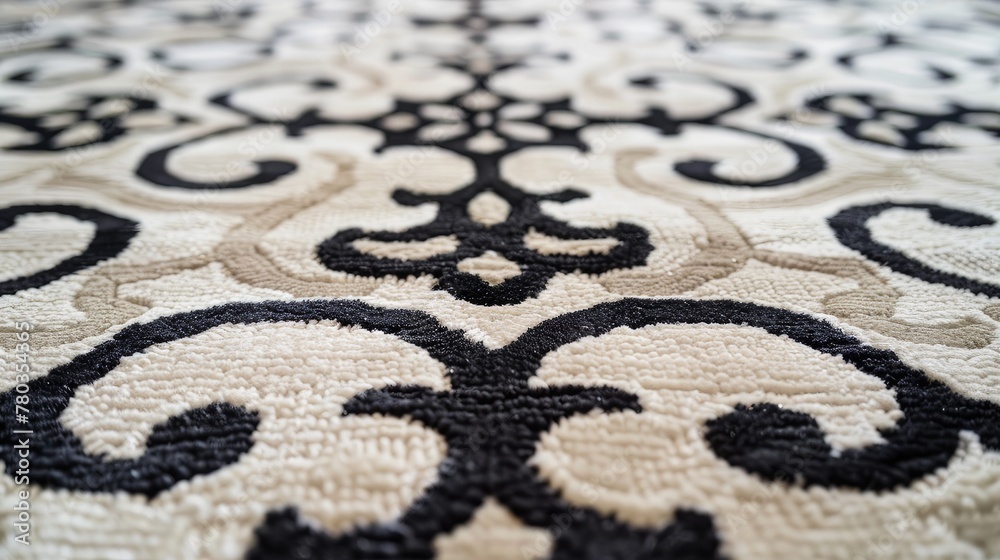 a soft carpet with exquisite pattern, isolated on white, perfect for adding luxury and comfort to any space