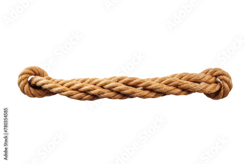 Close Up of Rope on White Background. On a White or Clear Surface PNG Transparent Background.