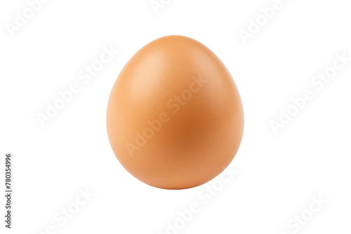 Brown Egg on White Background. On a White or Clear Surface PNG Transparent Background.