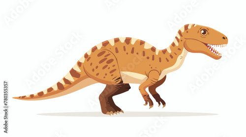 Cute Tyrannosaurus cartoon By irwanjos flat vector isolated © Hassan