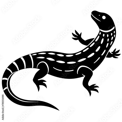 Gold Tegu silhouette vector