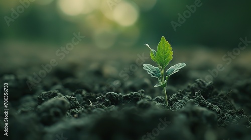 Plant growing from the soil ,Generative ai, 