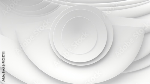 Abstract White Circle Layers Background