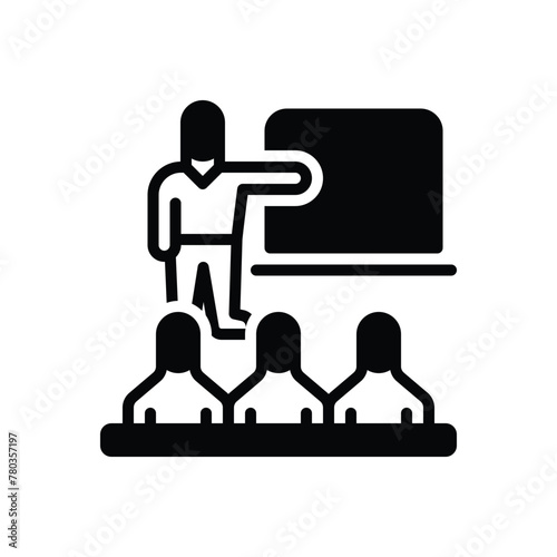 Black solid icon for group class