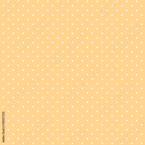 Small Polka Dot Seamless Pattern Yellow Background Vector Illustration