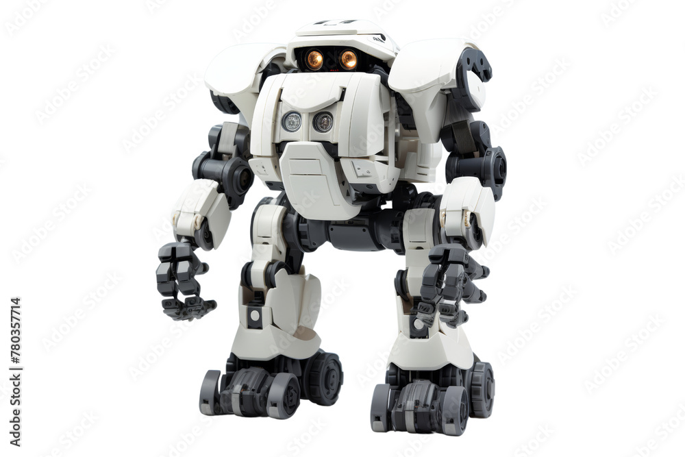 Robot to help the disabled.Isolated on transparent background. Robot to help the disabled.Isolated on transparent background.