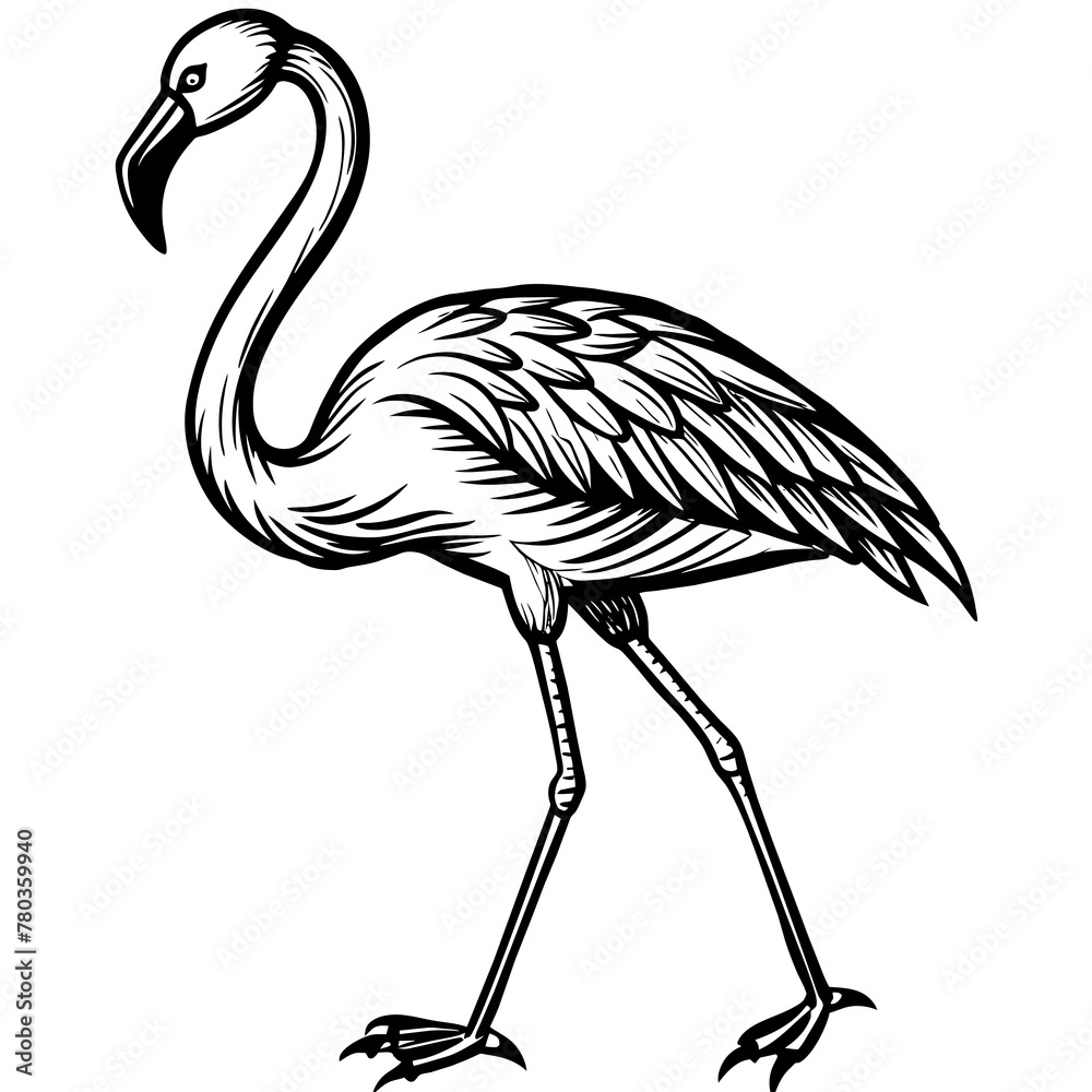 Obraz premium illustration of a flamingo