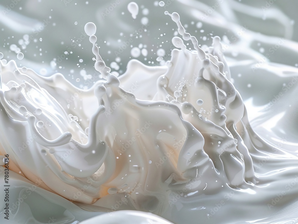 Milk serum in fabric softener, gentle on sensitive skin, extreme closeup, vivid texture highlights , clean sharp focus Milk serum in fabric softener, gentle on sensitive skin, extreme closeup, vivid texture highlights , clean sharp focus