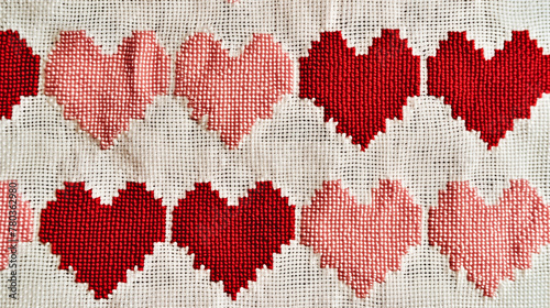 Heart Cross Stitch Wallpaper