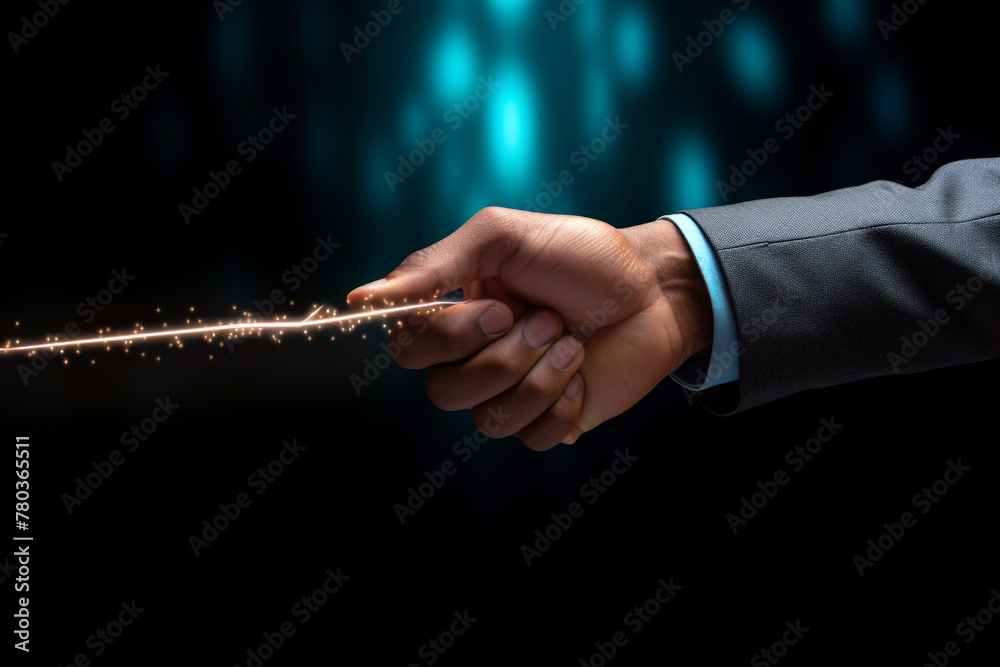 A visually compelling portrayal of a hand holding a rising arrow