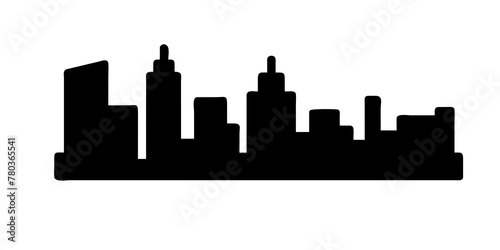 city skyline in black