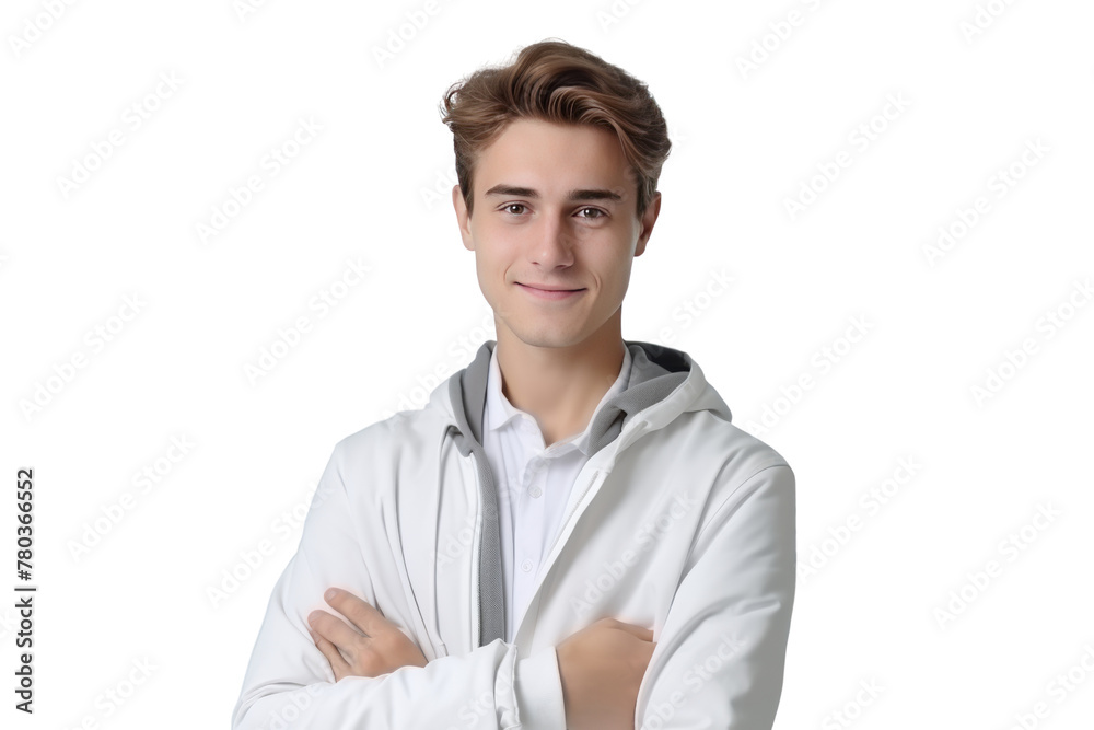 Smiling guy in casual t-shirt, standing confidently, exuding happiness and beauty in a studio portrait,Isolated on a transparent background. Smiling guy in casual t-shirt, standing confidently, exuding happiness and beauty in a studio portrait,Isolated on a transparent background.