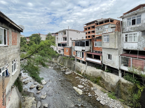 View of Kemalpasa town in Artvin Province, Turkey photo