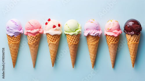 ice cream cones ai generative 