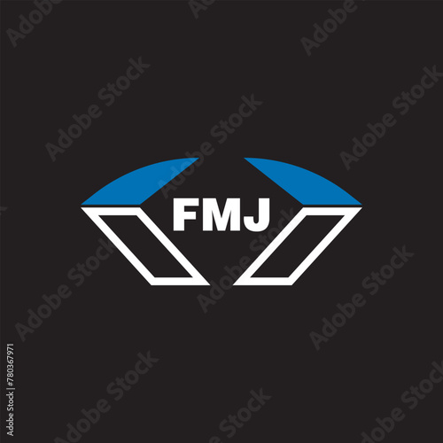 FMJ letter logo design on white background. FMJ logo. FMJ creative initials letter Monogram logo icon concept. FMJ letter design photo