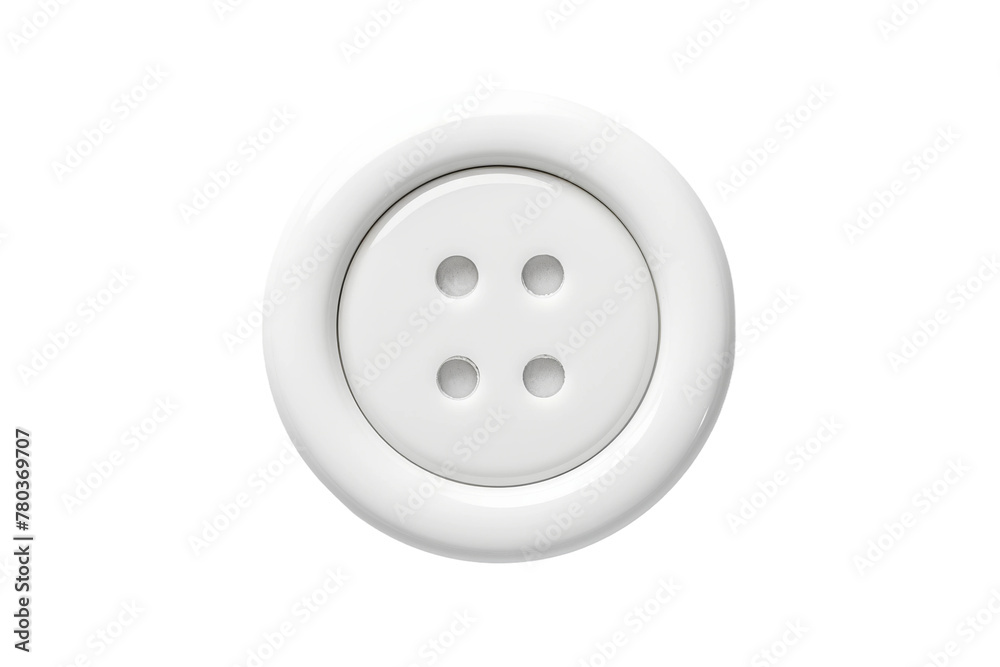 White Button on White Background. On a White or Clear Surface PNG Transparent Background. White Button on White Background. On a White or Clear Surface PNG Transparent Background.