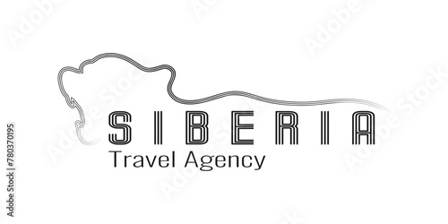Logo. Travel agency. Siberia. Vector illustration