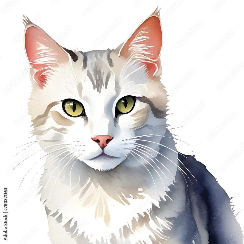 watercolor illustration of a cat watercolor illustration of a cat