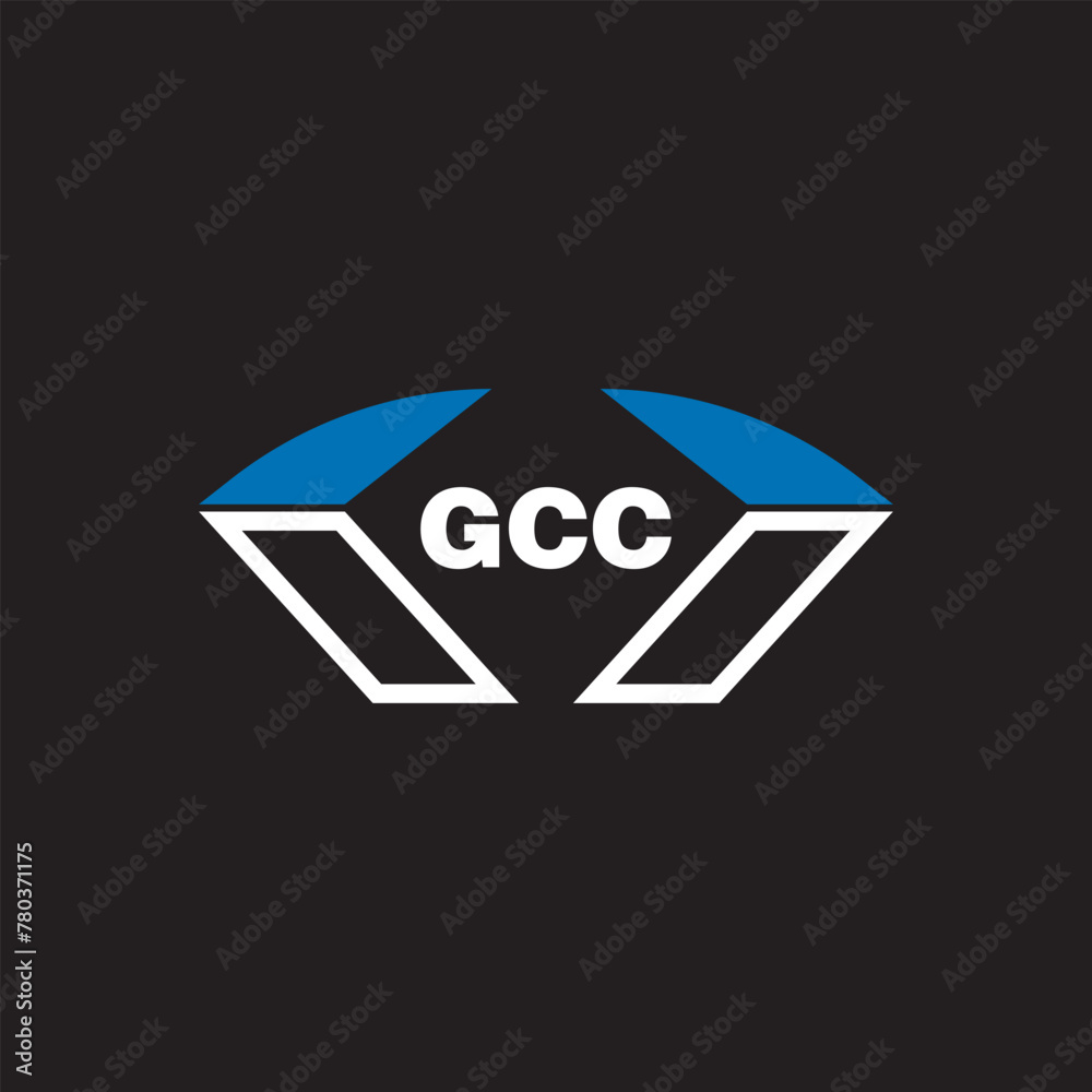 GCC letter logo design on white background. GCC logo. GCC creative ...
